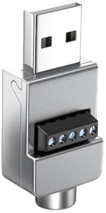 USB 2.0 Terminals Block Connector Lötfreier Adapter mit Metallgehäuse, Aufladen für USB-Reparaturadapter-Anschluss