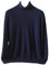 keusyoi Herren-Pullover mit hohem Halsausschnitt, einfarbig, langärmelig, nahtlos, verdickt, lockerer Pullover, marineblau, XL