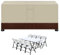 Gartenmöbel-Set, 280 x 204 x 106 cm, schneefest und atmungsaktiv, wasserdicht, für Terrassenstühle und Tische, mit festem blauem Würfel, Beige, Braun