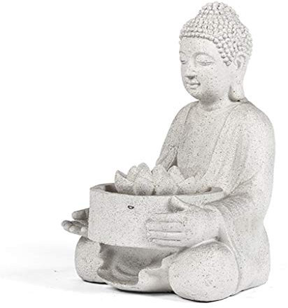 Msuiiixcccc Indoor Fountains Zen Tabletop Water Fountain Home Living Room Corridor Office Buddha Head Landscape Decoration Resin Carved Decorative Fountain Tabletop Water Fountain