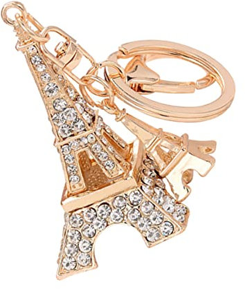 LIFKOME Eiffelturm Schlüsselanhänger Mit Strass Eleganter Schlüsselring Für Taschen Und Rucksäcke Kreatives Souvenir Für -Liebhaber Langlebige Metallkonstruktion