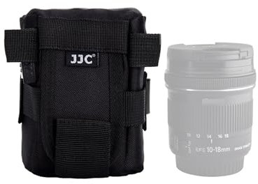 JJC Housse de Protection Pochette pour Objectifs Canon EF-S 18-55mm 10-18mm EF 50mm f1.8 Nikon AF-S 50mm f1.8G 18-55mm AF-P Fuji XF 18-55mm f2.8-4 XC 16-50mm, Dimensions Intérieures 2,95 x 3,93