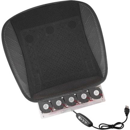 Kühlende Autositzauflage | Sitzauflage Mit 5 Ventilatoren,Belüftete Sitzauflage Mit Dreistufen-Verstellung Für LKW, Damen, Herren Und Zuhause