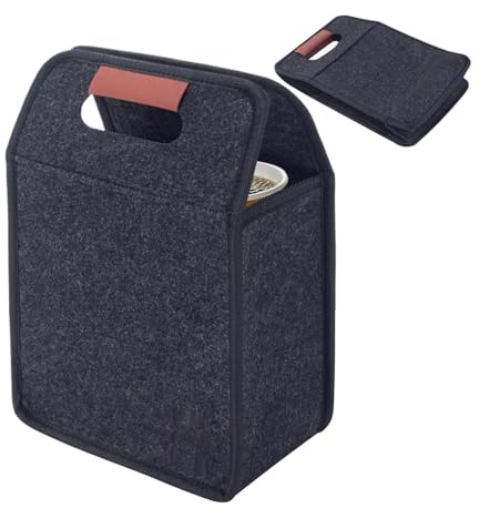 Cup of Beverage Carriers - 20 x 12 x 28 cm Felt Bevan'de Holder, Dark Grey Drink Bag, Reusable Bag, Convenient Travel Carrier | Mug Organizer, 2 cups, riferimento alla descrizione, Please refer