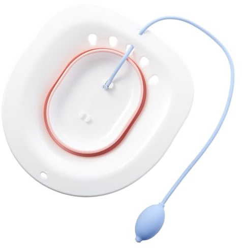 ZUNOXAZ Faltbare Sitzbadewanne für Toilette Postpartale Pflege für Schwangere und Hämorrhoiden Platzsparend mit Anti überlauf design Geeignet für Standard Erweiterte Wc sitze