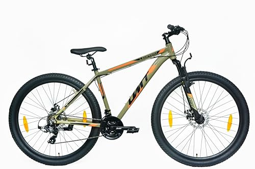 DEPORBIKES Mountainbike für Erwachsene, 73,7 cm (29 Zoll), Aluminiumrahmen + 21 Gänge Shimano + Vorderradaufhängung + mechanische Scheibenbremsen | Sicheres und robustes Mountainbike (grün)