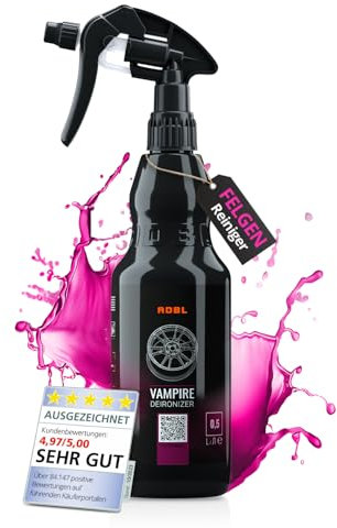 ADBL Vampire (500ml) - Leistungsstarker Felgenreiniger mit Gel-Formel - Entfernt Eisen & metallische Verunreinigungen - Bremsstaub entfernen von Felgen und Lack - Sicher & pH-Neutral