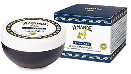 L'AMANDE - Crema Corpo Idratante Pelle Grassa con Acido Ialuronico, Antiossidante Delicata e Nutriente con Azione Emolliente, Crema Corpo Profumata per Pelle Morbida e Tonica, Olio di Mandorle, 200 ml
