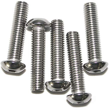 5 Stück M8 x 60 DIN 7380 Flachrundschraube mit Innensechskant, Edelstahl A2