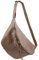 SH Leder echt Leder Damen Unisex Brusttasche für Festival Reise Gross Hüfttasche Crossbody Bag Frauen Ledertasche 49x28cm Daniela G768 (Nude)