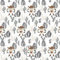 Pingianer 11,99€/m 100x160cm Hase 100% Baumwolle Baumwollstoff Kinder Meterware Handwerken Nähen Stoff (Hase Kaktus Braun)