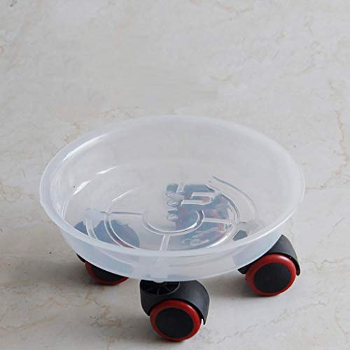 AHXF Blumentopfuntersetzer Metall, 15.7in 4 Rollen Blumenroller Im Antiken Design Rolluntersetzer,Pflanzenroller Rund Metall Gefäßroller,Belastbar: 35-90kg, for Haus Und Garten (Size : 20cm)