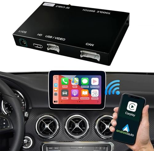 Road Top Wireless Carplay Android Auto für Mercedes Benz GLC C V A B Serie W205 W246 W447 X156 C117 X253 C253 2015-2018 Jahr, Unterstützung Navigation, Siri, Mirrorlink für Telefon, Kamera