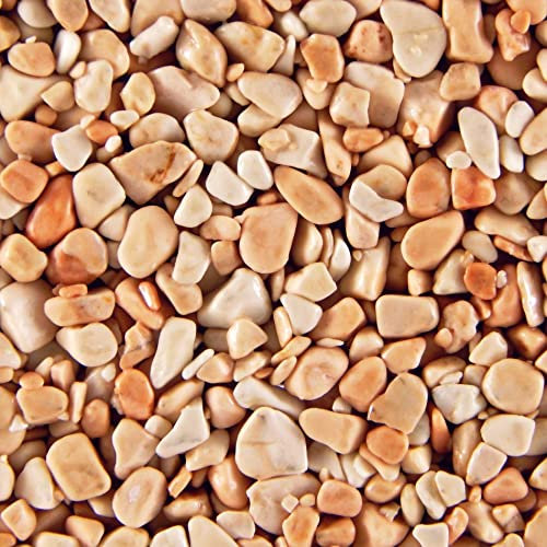 Terralith Steinteppich Marmor Komplett-Set für 1qm - Körnung: fein - 2-4mm mit Polyurethan Bindemittel - für Außen in rot (rosa)