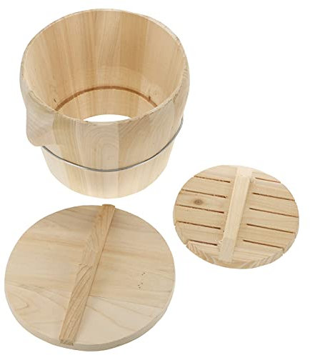 Cabilock Seau à Vapeur Pour Cuisine Seau à Riz à Vapeur Baril à Riz Gadget De Cuisine Avec Couvercle