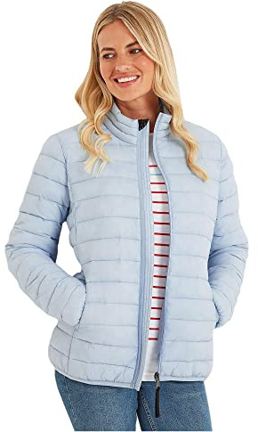 TOG24 Gibson Damen Steppjacke Leichte Warme Übergangsjacke Outdoor daunenjacke für Winter Wasserfeste Puffer Jacke für Freizeit Wandern Reisen Eisblau 48