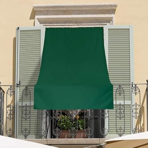 INTRECCI Tenda da Sole per Esterno, Tenda da Sole per Balconi, Impermeabile, a Caduta, 145x350 cm, Telo Ombreggiante, Riduce Luce e Calore, Migliora la Privacy, Colore Verde.