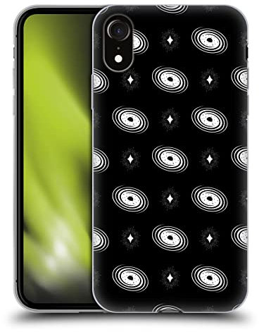 Head Case Designs Offizielle Haroulita Galaxis Himmlisches Schwarz Und Weiß Soft Gel Handyhülle Hülle kompatibel mit Apple iPhone XR