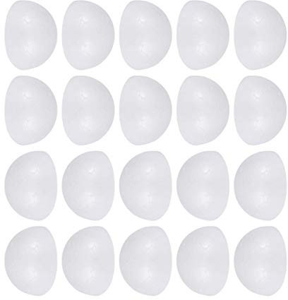 SEWACC 30 STK halbes Handwerk halbrunde Schaumstoffkugel Schaumkugeln basteln Bastelmaterial Write Hochzeitsdekoration Hochzeitsbedarf Ball-Modell Halbkreisverzierung Handbuch großer Ball