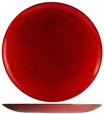 H&h set 6 sottopiatti charme red glitter cm 32