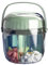 MURRI&MURRDI Small Pill Organizer with 4 Compartments, Portable Pocket Pill Bottle Organizer, Anti-Mixing Pill Dispenser Wide Opening Medication Organizer for Vitamins (Green)