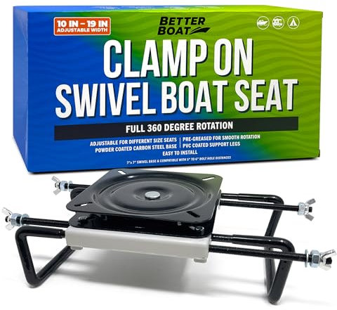 Better Boat Bb-swv-coseat Bootsstühle, Drehsitz zum Anklemmen, Schwarz