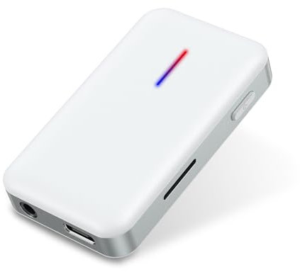 ORIA Receptor Transmisor Bluetooth 5.3, 2 en 1 Adaptador Auxiliar Inalámbrico Compatible con Tarjeta TF y Control de Volumen, Reducción de Ruido, Adaptador de Audio de 3,5 mm para TV PC Auriculares