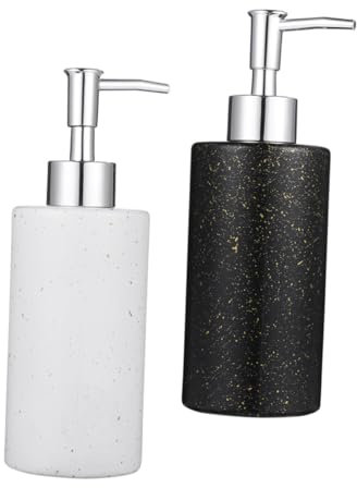 FRCOLOR 2St Shampoo-Flasche Pumpspeicherflasche Handseifenspender Body Lotion Wasserspender Leere Glasflasche in Pressform Shampoo- und Spülungsspender EIN Bad nehmen