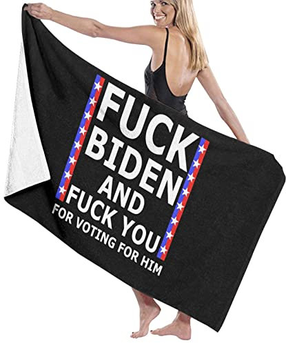 Strandtücher Scheiß Auf Joe Biden Und Auf Dich, Weil Du Gewählt Hast Sandfest Handtuch Pflegeleicht Badetuch Super Badetuch Groß Für Reise Strand Schwimmen 80x130cm