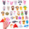 32 Pieces Finger Puppets for Toddlers Cartoon Animal Finger Puppets Zoo Theme Children Puppets Soft Velvet Finger for Easter Decoration Kids Adults School Reward Party Favors