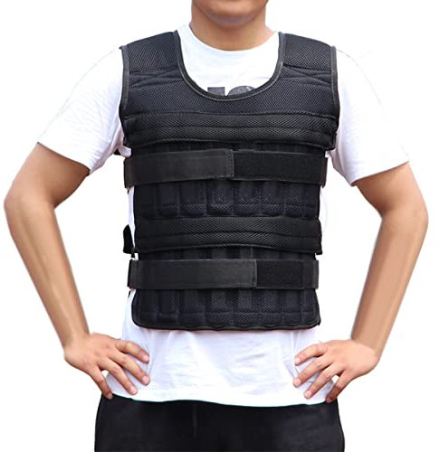 NCONCO Gewichtsweste, kompakte und verstellbare Gewichte, hält bis zu 15 kg Belastungsgewichte, Jacke für Fitness, Gewichtswesten für Männer und Frauen (leere Taschen, Gewichte nicht im Lieferumfang