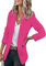EFOFEI Femme Manteau Mince d'Été Veste De Bureau Légère Tailo Veste en Tricot Blazer Bureau Travail Veste Rose M