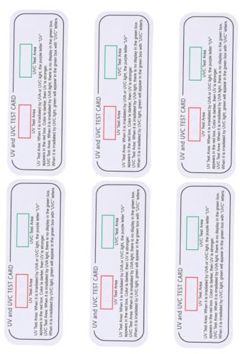 SOLUSTRE Uv-detektorkarten 6er-pack Testkarten Uv-indikatorkarten Papiertestkarten Zur Erkennung
