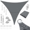 LOVE STORY Toldo Vela de Sombra Triangular 2x2x2m Impermeable Oxford Vela, Incluye Kit Montaje para Toldos Exterior, Resistente al 95% Rayos UV para Terraza Balcon Patio Jardín, Antracita