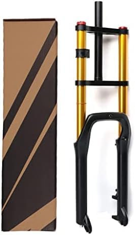 Forcelle Ammortizzate per Bici Forcella Ammortizzata per Bici BMX 24 Pollici 4.0 Fat Tire MTB Air E-bikr Forcella Regolazione Ritorno 1-1/8 QR Forcelle Freno a Disco Viaggio 120mm 2780g,Oro