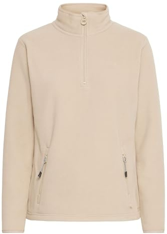 NORTH BEND NBConni W Fleecepullover atmungsaktiv, 36, Simply Taupe (1136)