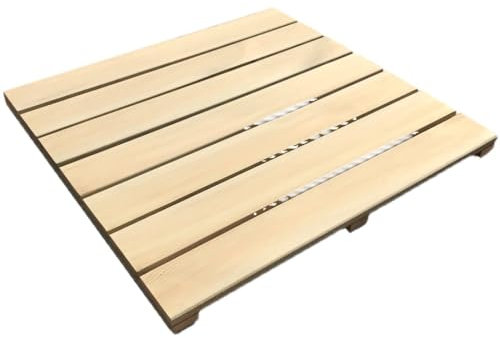 Badematte, Bambus-Duckboard-Badematte | Rutschfestes Badezimmerbrett | Duschmatte | Lattenrost-Design | Spa-Matte for Bad und Dusche | Badezimmerzubehör aus Bambus(30x30cm/11.8x11.8in)