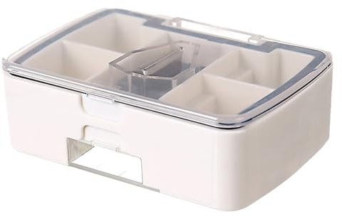 Pillenteiler, Pillenbox mit Schneider, Tablettenschneider und Tablettenmühle für kleine Medikamentenbox, Pillenschneider für kleine oder große Pillen, Spenderhalter