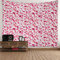 Homxi Wall Tapestry Room Decor 350 x 256 CM,Polyester Room Tapestry Herzförmiges Muster Wand Teppich Rosa