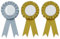 BIRLOZA 3 Pack Hobby Horse Rosettes for Winner Rainbow Bows for Horse Accessories Sports Events Classroom Talent Shows DIY Party Supplies