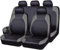 HNHPY Auto Sitzbezüge für Ford KA RU8 2008 2009 2010 2011 2012 2013 2014 2015 2016, Auto Autositz Schonbezug Bequem und Atmungsaktiv Waschbarer Sitzschoner Innenraum Zubehör,C-Grey