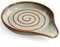 ANTIS'S HOME Ceramic Spoon Rest with Natural Spiral Pattern – Handcrafted Stoneware Utensil Holder – Heatproof, Dishwasher Safe – Elegant Sage Green & Brown for Rustic or Modern Kitchens