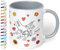 Personalisierte Tasse für Mama & Oma - Geschenk mit 1 bis 6 Kindern „Hände mit Namen“ – Muttertag, Geburtstag, Weihnachten - rundum bedruckt - Keramiktasse, ca. 330ml, Grau, 6 Kinder