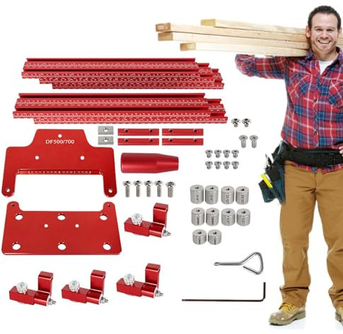 Gupcaqosjw Track Saw Parallel Guide Rail - Aluminium Alloy Saw Extension Guide Track - Carpentry Cutting Assistant Accessories for Cabinet Making Mortise Calibration Furniture Work Panel Joining