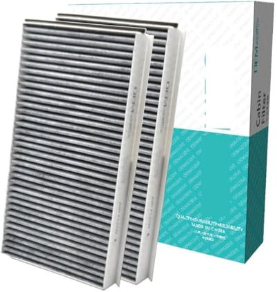 FMCUVBFR Filtro Abitacolo Auto al Carbone Attivo, Compatibile con BMW, Serie 5, Serie 6, Compatibile con Alpina, B5, B6, E60, E61, E63, E64, 2004, 2005, 2006, 2007, 2008, 2009, 2010
