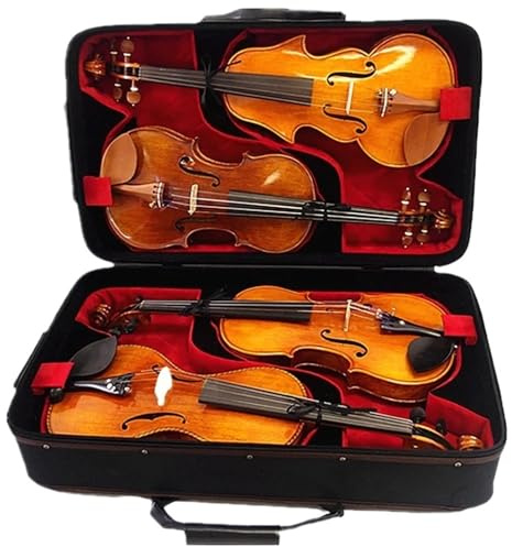 Koffer for 4-teilige Violine – Kreatives Design, verbesserter Geigenkoffer aus Holz
