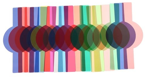 MUELODSIC 20 Stück Teiliges Farbfilter Kamera Blitz Praktische Lichtkorrektur filterplatten Vielseitiges Zubehör für Film Video Bühne und Fotografie Farbkorrektur und Lichteffekte