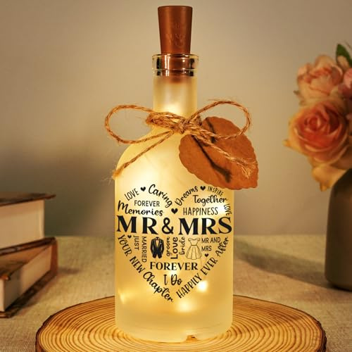 Wedding Gifts, Wedding Gifts for Bride and Groom, Wedding's Decorations | Wedding Heart Glass Jar Night Light, Wedding Gift for Couples, Fiancé, Fiancée, Husband, Wife, Anniversaries & Engagement