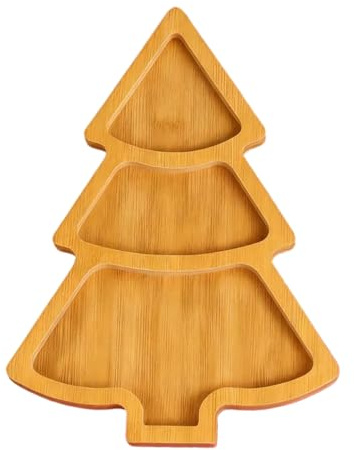 Chopping Board - Wooden Chopping Board - Christmas Tree Shaped - Long Lasting | Serving Lightweight Christmas Serving Tray for Cheese, Fruits, Food, Dessert, Home Kitchen