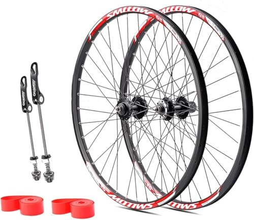 CUCKQUIC 20/24 in Mountainbike-Laufradsatz BMX-Laufräder Vorne/hinten Doppelwandige Felgen Aus Aluminiumlegierung Scheibenbremse QR 100/135mm 32H Für 7-11-Gang-Kassette 24in